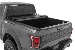 Hard Tri-Fold Flip Up Bed Cover 5 Foot 7 Inch Bed Ford F-150 (21-26)/F-150 Lightning (22-26) Rough Country
