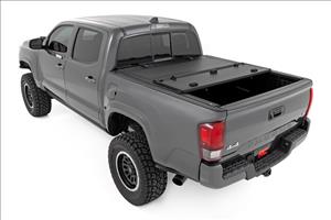 Hard Tri-Fold Flip Up Bed Cover 6 Foot Bed Toyota Tacoma 2WD/4WD (2016-2023) Rough Country