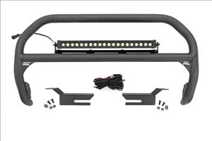 Nudge Bar 20 Inch Black DRL Single Row LED Ford Bronco 4WD (2021-2025) Rough Country