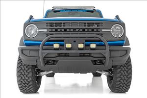 Nudge Bar 20 Inch Black DRL Single Row LED Ford Bronco 4WD (2021-2025) Rough Country