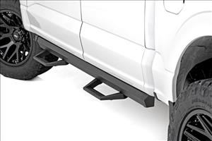 SRL2 Adj Aluminum Step Crew Cab Ford F-150/Lightning/F-250/F-350/Raptor (15-26) Rough Country