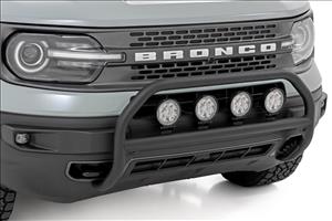 Nudge Bar w/ Tow Hooks 4 Inch Round Led (x4) Ford Bronco Sport (21-24) Rough Country