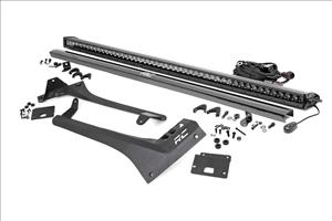 LED Light Kit Windshield Mount 50 Inch Black Single Row Jeep Gladiator JT/Wrangler JL (18-26) Rough Country