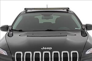 LED Light Kit Ditch Mount 2 Inch Black Pair Spot Jeep Cherokee KL (14-21) Rough Country