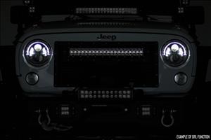 Mesh Grille 30 Inch Dual Row LED Black Amber DRL Ford F-150 (15-17) Rough Country