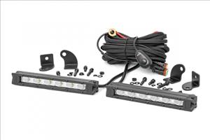 6 Inch Slimline CREE LED Light Bars Pair Chrome Series Rough Country