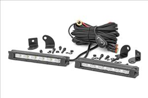 6 Inch Chrome Series LED Light Bar Slim Line Pair Rough Country