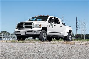 LED Light Kit Bumper Mount 20 Inch Black Single Row White DRL Ram 2500 (03-18)/3500 (03-18) Rough Country