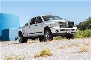 LED Light Kit Bumper Mount 20 Inch Black Single Row White DRL Ram 2500 (03-18)/3500 (03-18) Rough Country