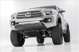 LED Light Kit Lower Grille Mount 30 Inch Black Single Row White DRL Toyota Tacoma (16-23) Rough Country