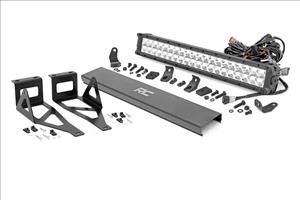 LED Light Kit Bumper 20 Inch Chrome Dual Row White DRL Ford F-250/F-350 Super Duty (05-07) Rough Country