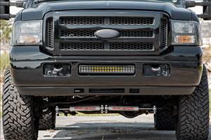 LED Light Kit Bumper 20 Inch Chrome Dual Row White DRL Ford F-250/F-350 Super Duty (05-07) Rough Country