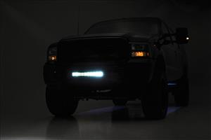 LED Light Kit Bumper 20 Inch Chrome Dual Row Amber DRL Ford F-250/F-350 Super Duty (05-07) Rough Country