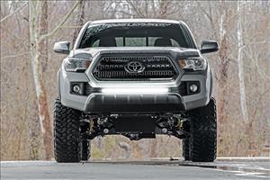 LED Light Kit Lower Grille Mount 30 Inch Black Single Row Toyota Tacoma (16-23) Rough Country