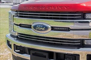 LED Light Kit Grille Mount 8 Inch Black Pair Ford F-250 Super Duty (17-19) Rough Country