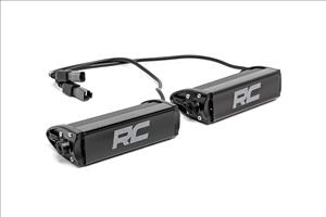 6 Inch Black Series LED Light Bar Single Row Pair Rough Country