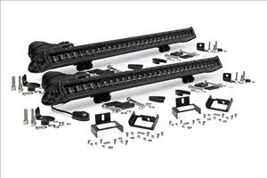 LED Light Kit Grill Mount 30 Inch Black Single Row Pair Ford F-250/F-350 Super Duty (11-16) Rough Country