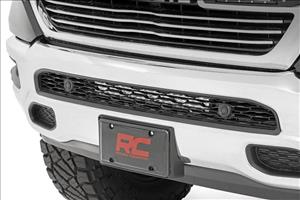 LED Light Kit Bumper Mount 20 Inch Black Dual Row White DRL Ram 1500 (19-24) Rough Country