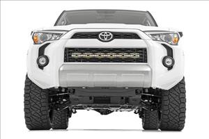LED Light Kit Bumper Mount 30 Inch Black Dual Row White DRL Toyota 4Runner (14-20) Rough Country