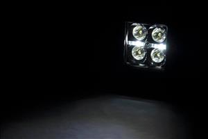 2 Inch Black Series LED Light Pods Flush Mount Cool White DRL Rough Country