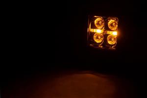 2 Inch Black Series LED Light Pods Flush Mount Amber DRL Rough Country