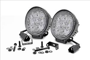 4 Inch Chrome Series LED Light Round Pair Rough Country