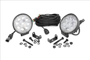 4 Inch Chrome Series LED Light Round Pair Rough Country