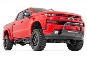 LED Light Kit Grille Mount 10 Inch Chrome Slimline Pair Chevy Silverado 1500 (19-22) Rough Country