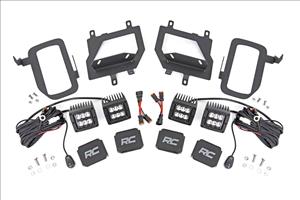 LED Light Kit Fog Mount Dual 2 Inch Black Pairs Spot Ford F-150 (15-17) Rough Country