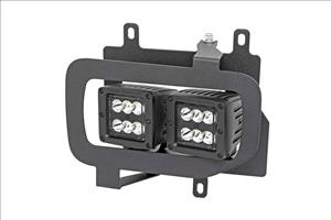 LED Light Kit Fog Mount Dual 2 Inch Black Pairs Spot Ford F-150 (15-17) Rough Country