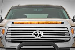 LED Light Kit Hood Bulge 40 Inch White/Amber Strip Toyota Tundra (14-21) Rough Country