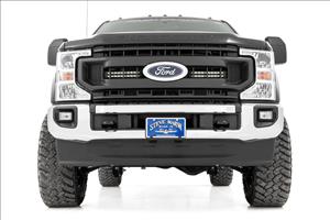 LED Light Kit Grille Mount 10 Inch Black Slimline Ford F-250 Super Duty (20-22) Rough Country