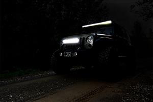 20 Inch Chrome Series LED Light Bar Dual Row Cool White DRL Rough Country