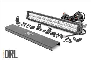 20 Inch Chrome Series LED Light Bar Dual Row Amber DRL Rough Country