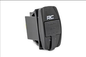 USB Switch Insert 2x1 with Logo Blue Back Light Rough Country