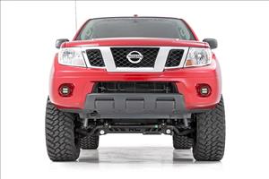 LED Light Kit Fog Mount 2 Inch Black Pair Spot Nissan Frontier (05-20) Rough Country