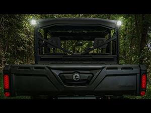 LED Light Rear Cab Mount 3 Inch Chrome Pair Wide Angle Can-Am Defender HD 5/HD 8/HD 9/HD 10 Rough Country
