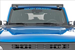 LED Light Kit Ditch Mount 2 Inch Black Pair White DRL Ford Bronco (21-25) Rough Country