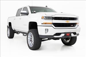 LED Ditch Light Kit 2in Black Pair White DRL Silverado/Sierra 1500 (14-18 & Classic) Rough Country