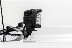 LED Ditch Light Kit 2in Black Pair White DRL Silverado/Sierra 1500 (14-18 & Classic) Rough Country