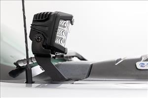 LED Light Kit Ditch Mount 2 Inch Black Pair Spot Chevy 1500 & Silverado/Sierra 2500HD/3500HD (07-14) Rough Country