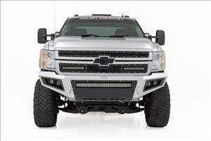LED Light Ditch Mount 2 Inch Black Pair White DRL Chevy 1500 (2007-2013) Rough Country
