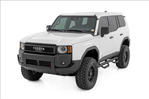 LED Light Kit Ditch Mount 2 Inch Black Pair White DRL Toyota Land Cruiser (24-26) Rough Country