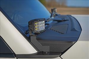 LED Light Kit Ditch Mount 3 Inch OSRAM Wide Toyota Land Cruiser (24-26) Rough Country