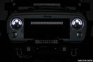 30 Inch Chrome Series LED Light Bar Curved Dual Row Cool White DRL Rough Country