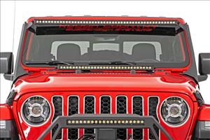 LED Light Kit Windshield 50 Inch Spectrum Dual Row Jeep Gladiator JT/Wrangler JL (18-26) Rough Country