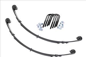 Front Leaf Springs Military Wrap 4 Inch Lift Pair Jeep Wrangler YJ (87-95) Rough Country