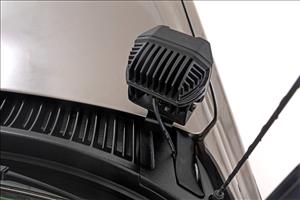 LED Light Kit Ditch Mount 2 Inch Black Pair Flood Chevy Silverado 1500 (99-06)/Tahoe (00-06) Rough Country
