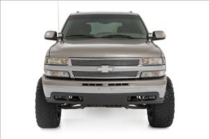 LED Light Kit Ditch Mount Black Series Round 3.5 Inch Amber DRL Chevy 1500 (99-06) Rough Country