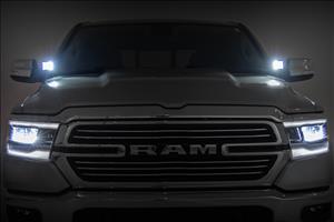 LED Light Kit Ditch Mount 2 Inch Spectrum Pair Spot Ram 1500 (19-26) Rough Country